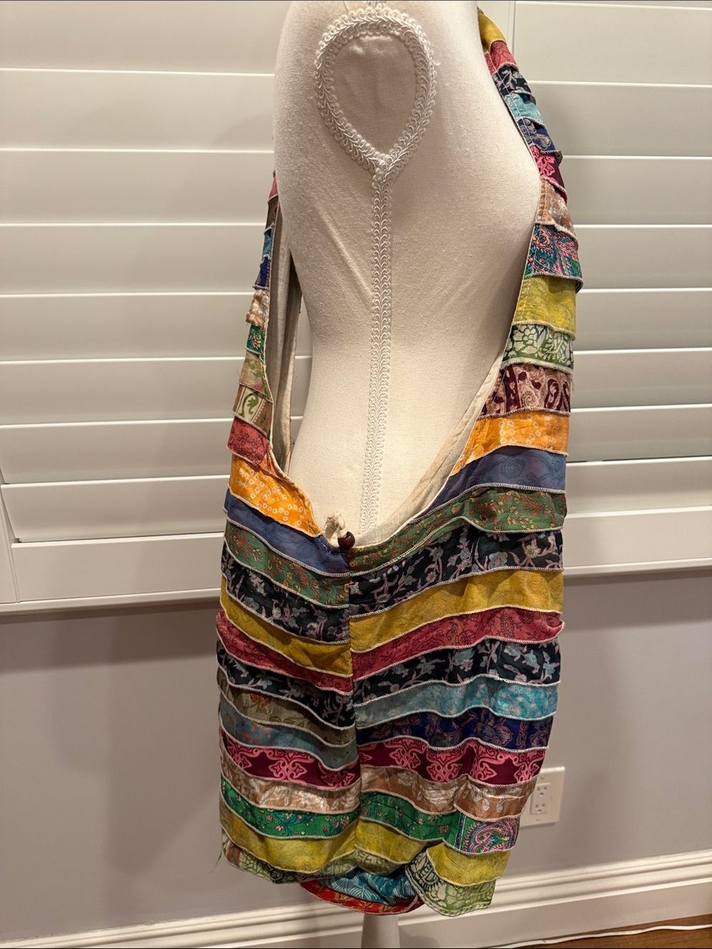 Anthropologie Multicolor Striped Boho Shoulder Bag
